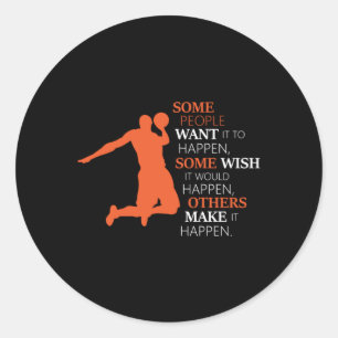 Sticker Rond Basketball Sports Basketball Team Joueur Idée cade