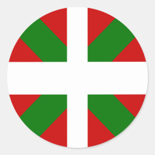 Sticker Rond Basque Drapeau de haute qualité