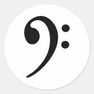 Sticker Rond Bass clef