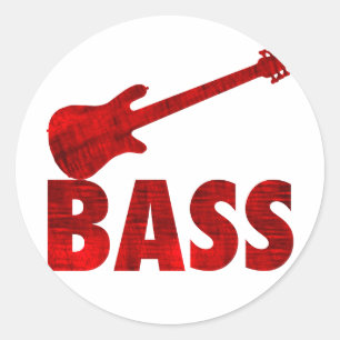 Sticker Rond Bass Guitare