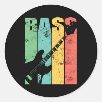 Sticker Rond Bass Guitare