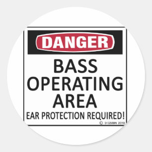 Sticker Rond Basse de la zone d'exploitation