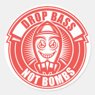 Sticker Rond Basse de largage pas les bombes