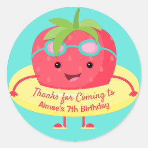 Sticker Rond Bassin aux fraises