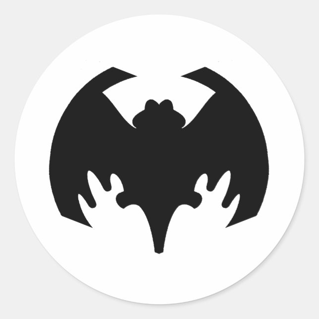 Sticker Rond Bat Black Le MUSÉE Zazzle Cadeaux (Devant)