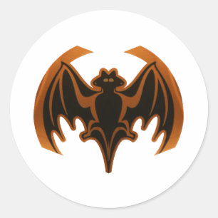 Sticker Rond Bat Brown Le MUSÉE Zazzle Cadfts