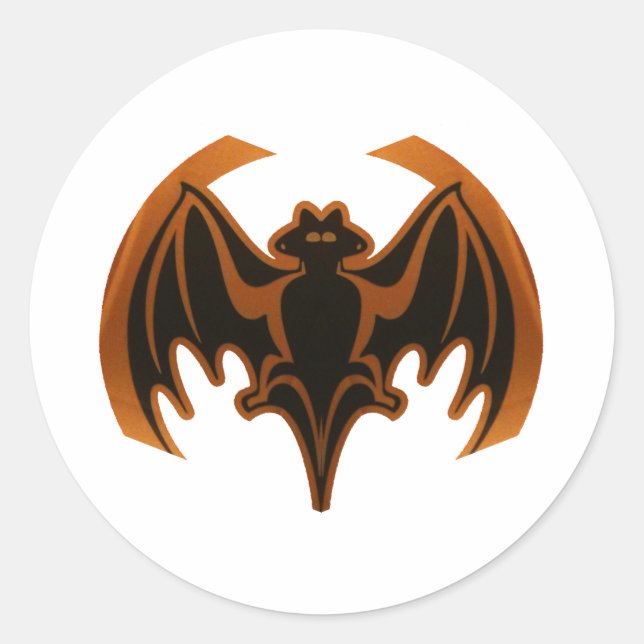 Sticker Rond Bat Brown Le MUSÉE Zazzle Cadfts (Devant)