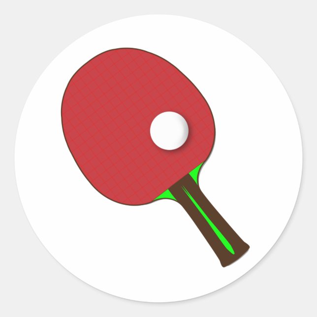 Sticker Rond Bat de tennis table (Devant)