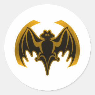 Sticker Rond Bat Gold Le MUSÉE Zazzle Cadeaux