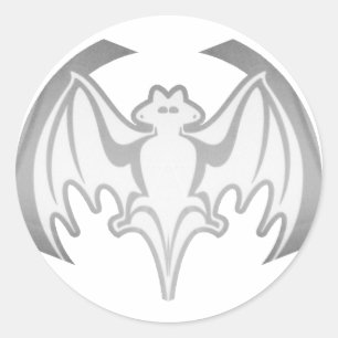 Sticker Rond Bat Gray Inv Le MUSÉE Zazzle Cadeaux