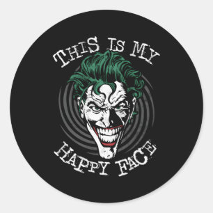 Sticker Rond Bat Joker C'Est Mon Joyeux Visage