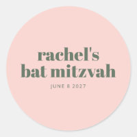 Bat mitzvah moderne Soft Rose personnalisé