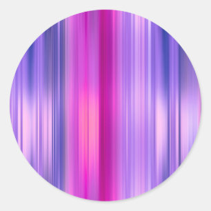 Sticker Rond Bat mitzvah rayé rose et violet