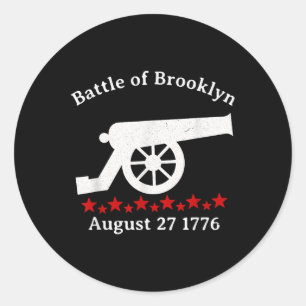 Sticker Rond Bataille Brooklyn Heights Cannon guerre révolution