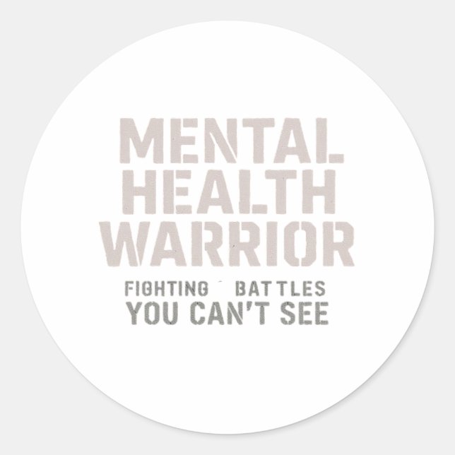 Sticker Rond Batailles invisibles, Force intérieure (Devant)