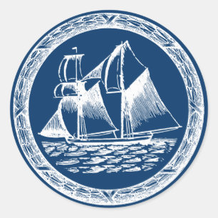 Sticker Rond Bateau