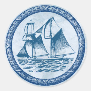 Sticker Rond Bateau