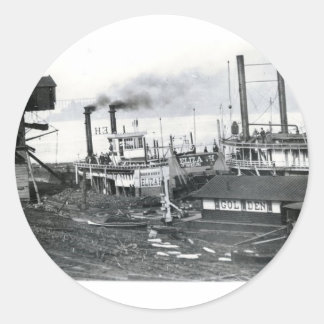 Sticker Rond bateau à vapeur