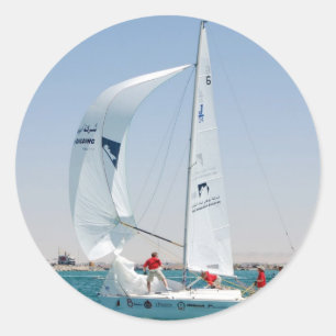 Sticker Rond Bateau à voile