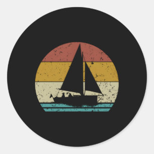 Sticker Rond Bateau à voile Bateau à voile