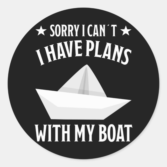 Sticker Rond Bateau Bateau Funny Capitaine Design Skipper Cadea (Devant)