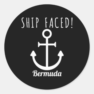 Sticker Rond Bateau Bermudes Facturé Ou