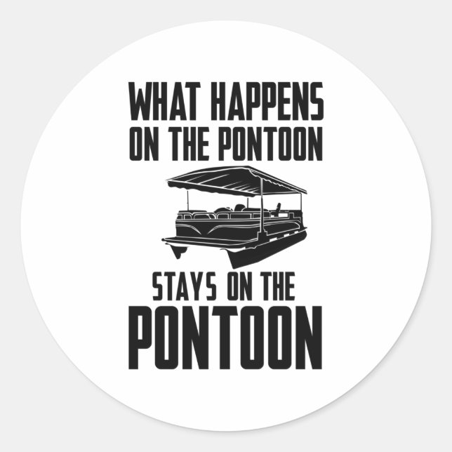 Sticker Rond Bateau Pontoon (Devant)
