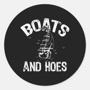 Sticker Rond Bateaux Et Chaussures