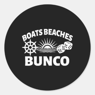 Sticker Rond Bateaux Plages Bunco Croisière Voyage Girls Game T