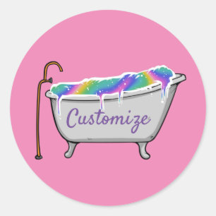 Sticker Rond Bath Bomb Babe Thunder_Cove
