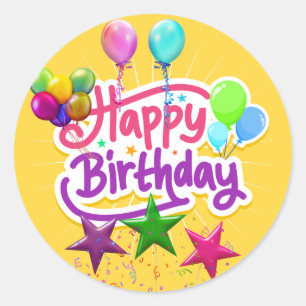 STICKER ROND BÂTIMENT OVAL DE L'ANNIVERSAIRE