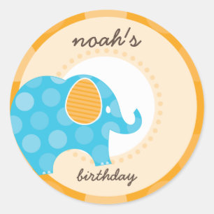 Sticker Rond BÂTIMENTS DE LA PARTIE :: éléphant 1