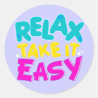 Sticker Rond BÂTIMENTS "Relax Take it easy"
