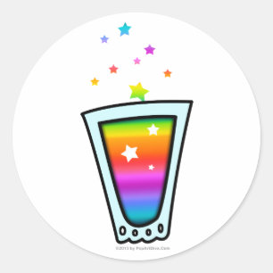 STICKER ROND BÂTIMENTS - VERRE DE COUPE