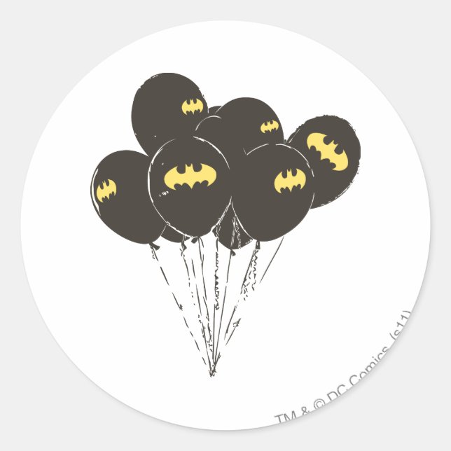 Sticker Rond Batman Balloons (Devant)