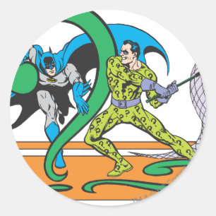Sticker Rond Batman combat Riddler