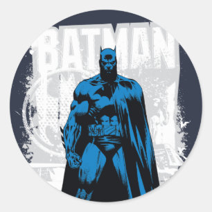 Sticker Rond Batman Comic - Vue Vintage