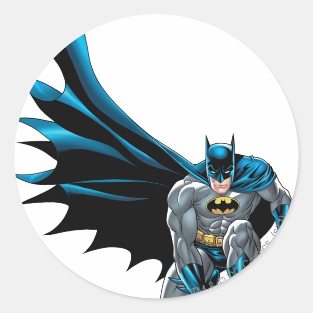Sticker Rond Batman Crouches (Devant)