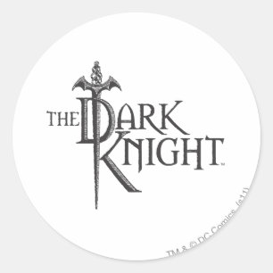 Sticker Rond Batman Dark Knight   Nom Logo Brown