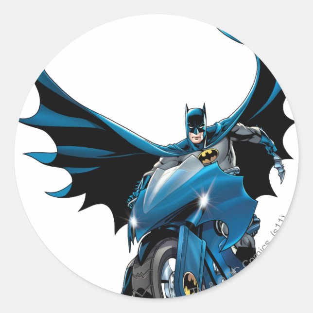 Sticker Rond Batman en cycle (Devant)