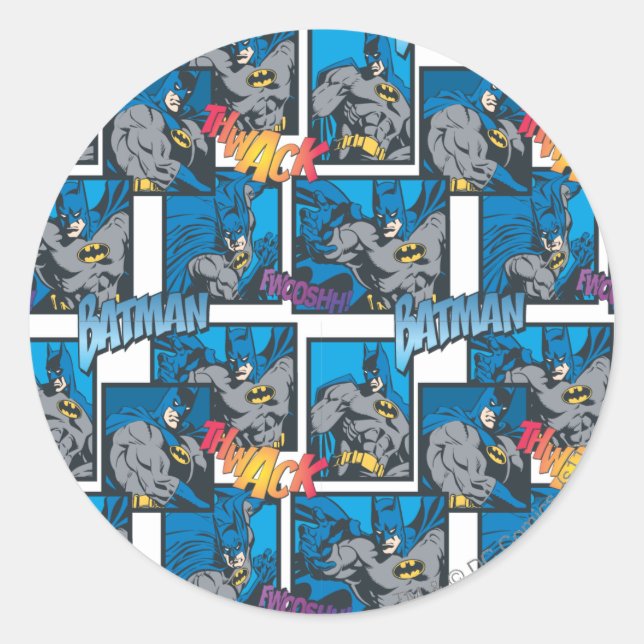 Sticker Rond Batman Knight FX - 30A Thwack/motif Fwooshh (Devant)