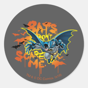Sticker Rond Batman   Les chauves-souris ne me font pas peur