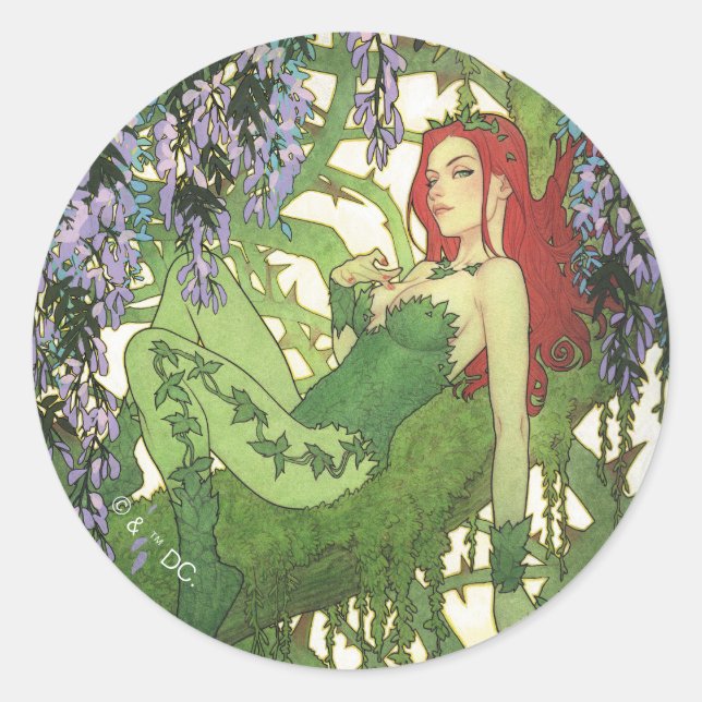 Sticker Rond Batman Rebirth Poison Ivy Cover Illustration (Devant)