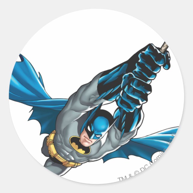 Sticker Rond Batman Swings from Rope (Devant)