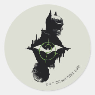 Sticker Rond Batman & The Riddler Dual Character Graphic
