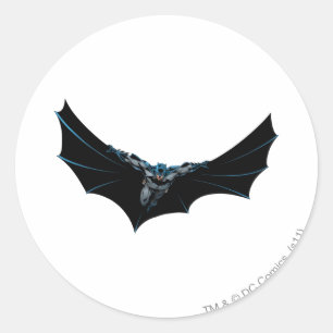 Sticker Rond Batman vole avec grand cap
