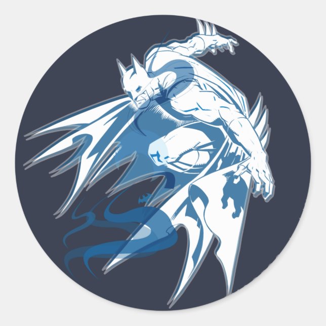 Sticker Rond Batman Water Tonal Collage (Devant)