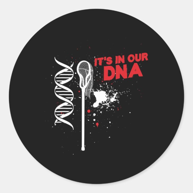 Sticker Rond Bâton De Crosse Dans Notre Équipe D'Entraîneurs Dn (Devant)