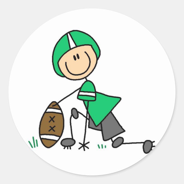 Sticker Rond bâton de football (Devant)