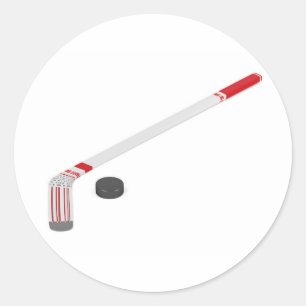 Sticker Rond bâton de hockey sur glace et rondelle